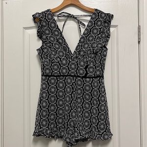 Black & White Romper - Size Small